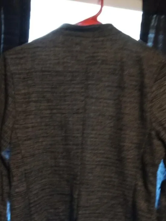 BANANA REPUBLIC Gray/black Blazer Outerwear Size Medium pockets 1 button - Picture 2 of 4